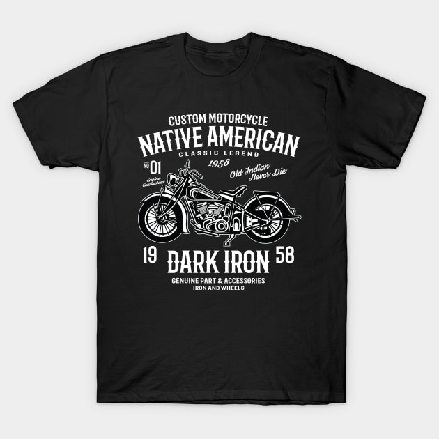 Dark Iron Motorcycle T-Shirt by RaptureMerch